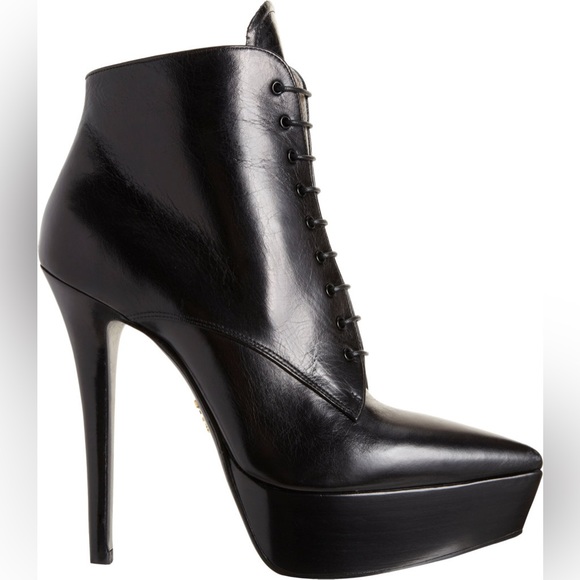 RARE Prada Pointed Toe Platform Ankle Boots - Picture 2 of 11
